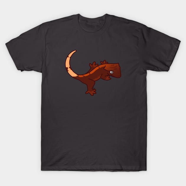 Flame Crested Gecko - Red Bicolor II T-Shirt by anacecilia